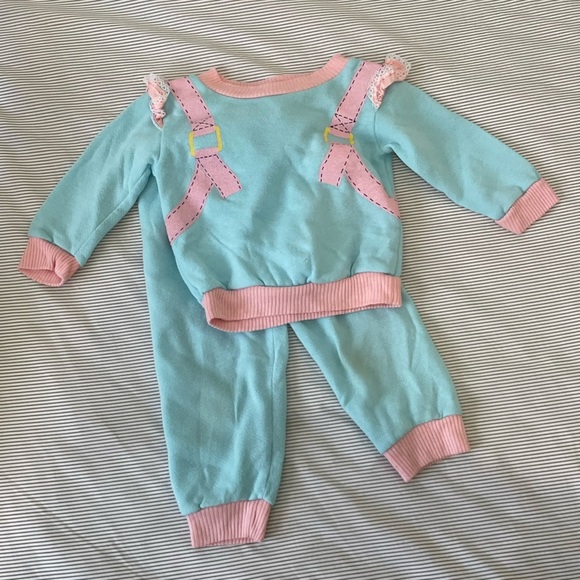 90s SEARS Toddler‎ 24MO Girls Sweater Set with Backpack Attached unique kids - Picture 2 of 9